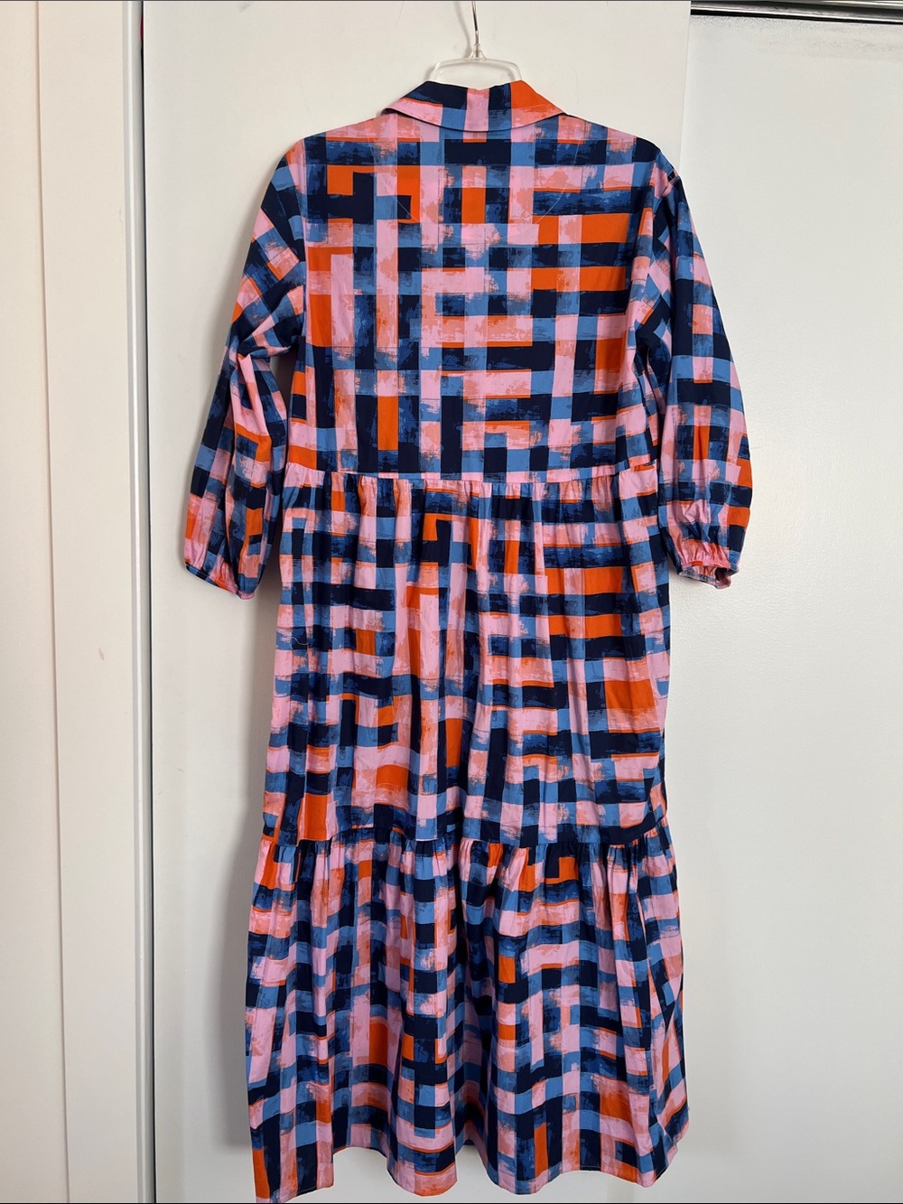 Maeve Anthropologie Bettina PinkTiered Shirt Dress- Small - Picture 5 of 7